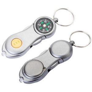 Outdoor Compass LED Keychain
