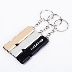 Emergency Survival Double Tube Whistle Keychain