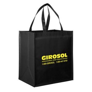 Gloss Laminated Designer Grocery Tote Bag w/Poly Board Insert