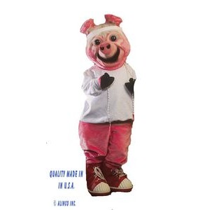Ollie Pig w/Clothing Mascot Costume