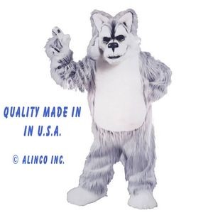 Harvey Gray Husky Dog Mascot Costume