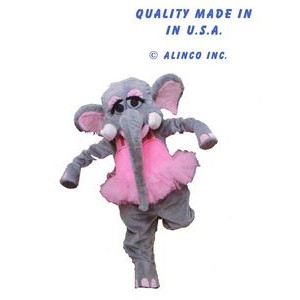 Elephant w/ Tutu Mascot Costume