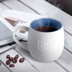 12 Oz. Screen Print White Quartz Tea & Coffee Mug