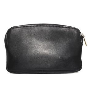 Ashlin® Designer Millie Midnight Black Compact Cosmetic Bag w/Top Zipper