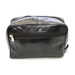 Ashlin® Designer Payton Napa Leather Top Zippered Shave Bag