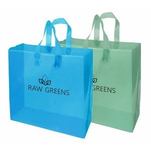 Colored Frosted Plastic Soft Loop Shopping Bag -1C1S (16