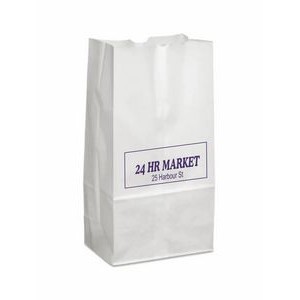 Grocery Bag White #5lb, 1C1S (6"X3X11")