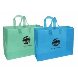 Colored Frosted Plastic Soft Loop Shopping Bag - 1C1S (16