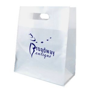 Natural Frosted Fold Over Die Cut Bags 1C1S (10"x2"x13")