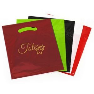 Colored Fold Over Die Cut Bags - Color Recyclable - 1C2S (16" x 18" +4")