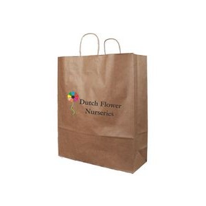 Recycled Natural Kraft Paper Shopping Bag - Digital Print (16" x 6" x 19")