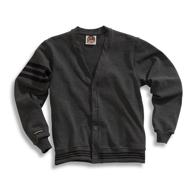 Barbarian® Classic Letterman Coal/Black Cardigan Sweater