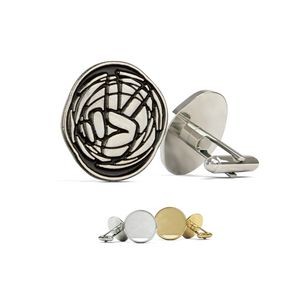 Cuff Links with Soft Enamel Lapel Pin (Up to 0.5 in)
