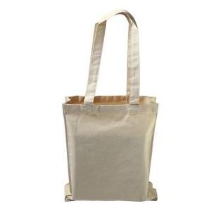 Canvas Book Bag with Gusset & Self-Fabric handles