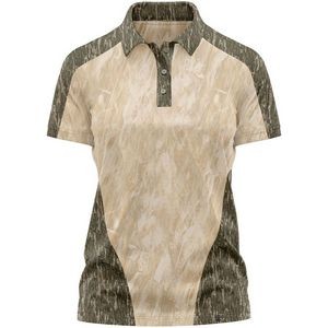 Mossy Oak® Women's 4.4 Oz. Polyester Interlock Raglan Polo Shirt