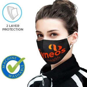 2 Layer Reusable Safety Face Mask w/ Full Color Custom Logo