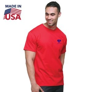 100% USA-Made Unisex Fine Jersey Crew Tee Shirt