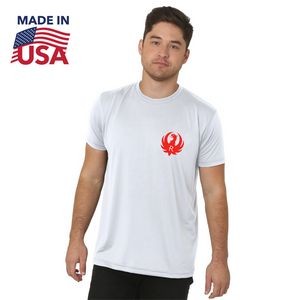 USA-Made 100% Poly Crew Performance Tee Shirt