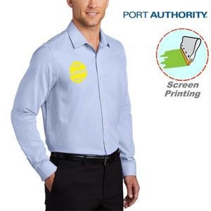 Port Authority Pincheck Easy Care Longsleeve Shirt 3.4 oz.