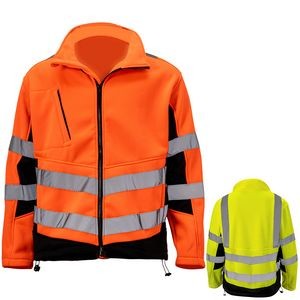 Premium Hi Vis Class 3 Two Tone Reflective Tape Safety Jacket With Pocket