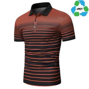 Men's rPET Recycled 100% Polyester Sublimation Performance Polo Shirt