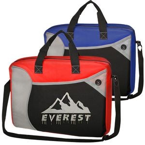 Economy Briefcase Messenger Bag w/Shoulder Strap & Zipper (15" x 12")