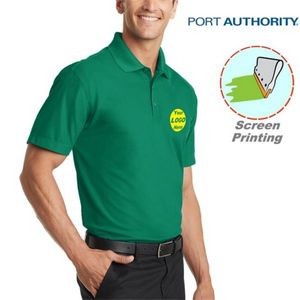 Port Authority Dry Zone Grid Polo w/ Screen Print 4.28 oz.