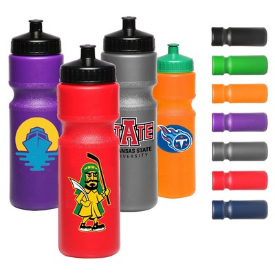 28 oz Larger Push Cap Plastic Water Bottle sports drinkware