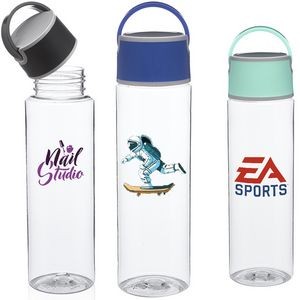 23 oz. BPA free Plastic Sports Water Bottle w/ Carry Handle