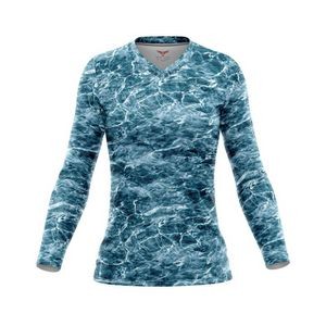 Mossy Oak® Women's 4.4 Oz. Polyester Interlock Long Sleeve T-Shirt, UPF 50+