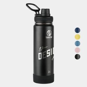 24 oz Takeya® Stainless Steel Insulated Active Water Bottle w/ Spout Lid