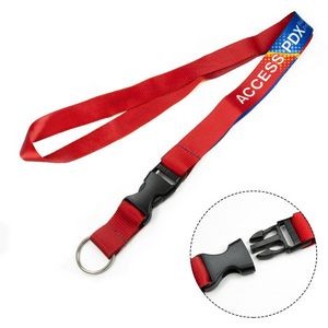 5/8" Polyester Full color Lanyards with Buckle Release