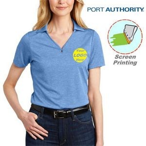 Port Authority Ladies Shadow Stripe Polo w/ Screen Print