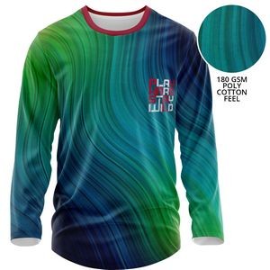 Youth 180 GSM Cotton Feel Sublimation Long Sleeve T-Shirt