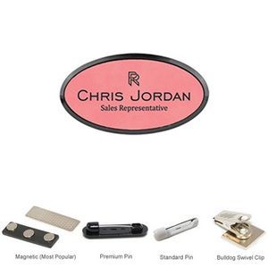 3"W x 1.25"H Leather Name Badges