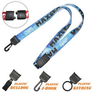 3/4" Sublimated Safety Breakaway Lanyards w/ Plastic Attachments