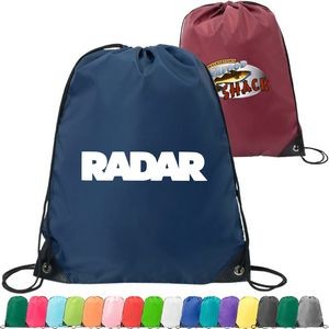 Heavy Duty Full Color Drawstring Backpack w/ Reinforced Edge (14" x 18")