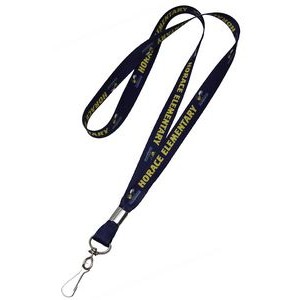 1/2" Dye-Sublimation Full Color Lanyard w/J-Hook Attachment