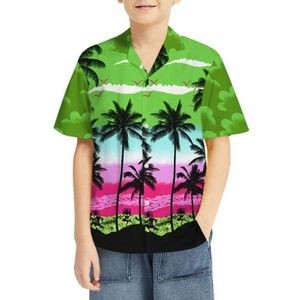 Youth 135G 4-Way Stretch Breathable UV Resistant Hawaiian Shirts