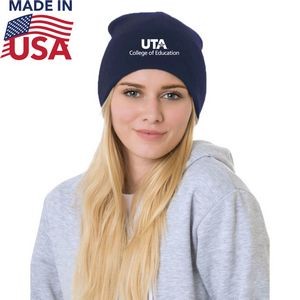 100% USA-Union Made 8" Headwear Acrylic Knit Beanie