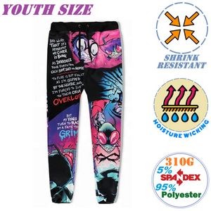 Youth 310 GSM Interlock Fleece Sublimation Jogger Trousers, Shrink & Wear Resistant