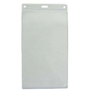 6X4" inch Large Credential Printed Badge Holder - Clear Vinyl