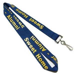 1" Wide Navy Blue Polyester Lanyard (25 mm)