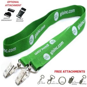 3/4" Bamboo Biodegradable Double Ended Eco-friendly Lanyard
