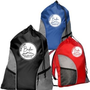 Gym Backpack w/Drawstring Closure & Mesh Front Pockets (18.5"x16")