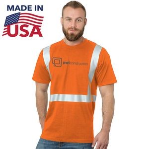 USA-Made 100% Cotton Class 2 Safety T-Shirt