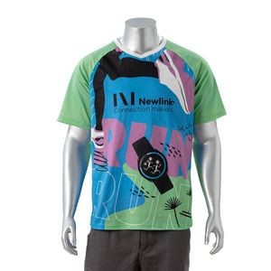 100% Cotton Full Color Pigmented Digital Print Men's Raglan V-Neck T-Shirt - 5.3 oz