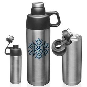 Sports Insulated Bottle Vacuum Steel Flask Silver 18 oz