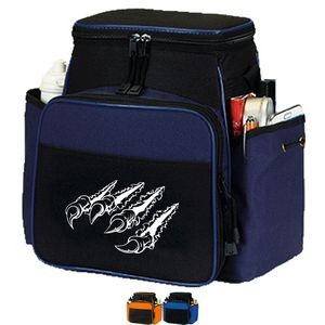 Premium Sport Trek Insulated 12 Pack Cooler Bag w/ One Front & 2 Elastic Pocket (10" x 12" x 6")