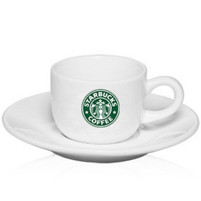 2.5 oz. Porcelain Coffee Cups with Saucer